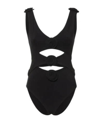 Magda Butrym Hollowed-out Jumpsuit In Black