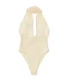 Magda Butrym Hollowed-out Neck Swimsuit In Nude