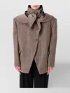 Magda Butrym Hooded Jacket Flap Pockets In Brown