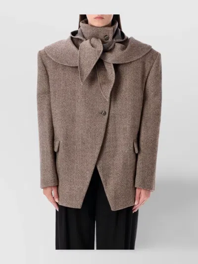 MAGDA BUTRYM HOODED JACKET FLAP POCKETS
