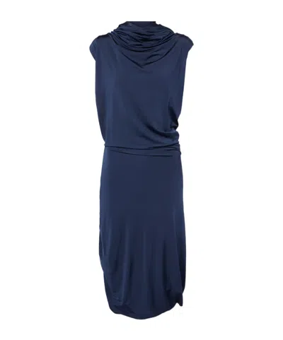 Magda Butrym Hooded Jersey Midi Dress In Brown