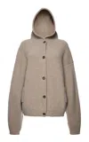 Magda Butrym Hooded Wool-blend Knit Sweater In Nude
