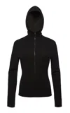 Magda Butrym Hooded Zip-up Top In Black
