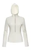 Magda Butrym Hooded Zip-up Top In Off-white