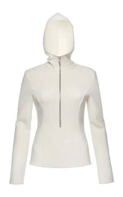 Magda Butrym Hooded Zip-up Top In Off-white