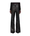 Magda Butrym Wide-leg Tailored Leather Pants In Black