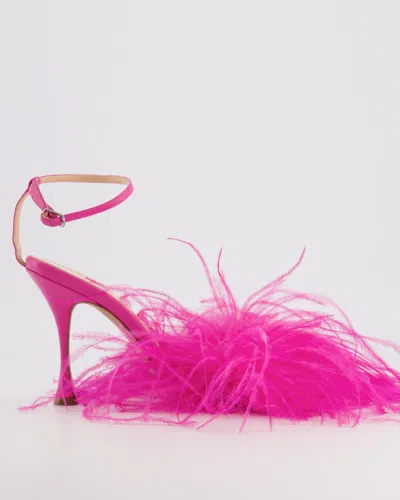 Magda Butrym Hot Feather Heels In Pink