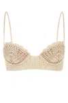 Magda Butrym Crochet Bralette Adjustable Straps In Multi