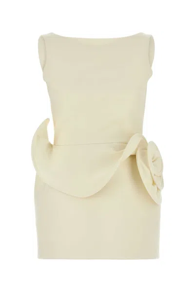 Magda Butrym Ivory Stretch Polyester Blend Mini Dress