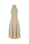 Magda Butrym A-line Halter Neck Sleeveless Knit Dress In Neutral