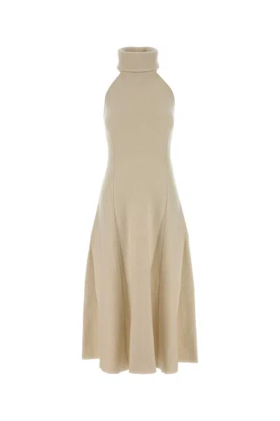MAGDA BUTRYM IVORY WOOL BLEND DRESS