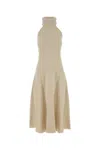 Magda Butrym Ivory Wool Blend Dress In Neutral