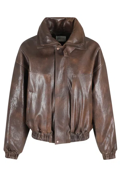 Magda Butrym Button-fastening Jacket In Brown