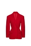 Magda Butrym Double-breasted Hourglass Blazer In Red