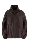 Magda Butrym Burgundy Leather Oversize Jacket In Burgundy