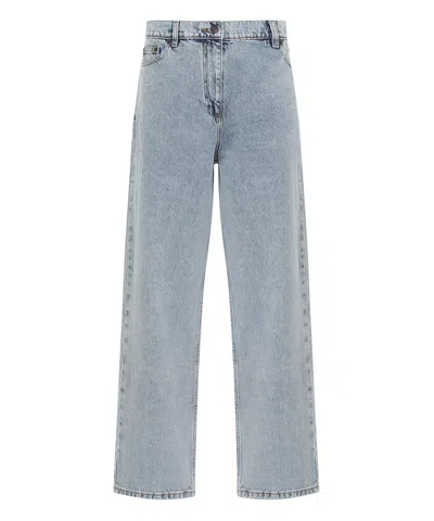 Magda Butrym Washed Straight-leg Jeans In Blue