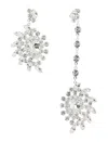 Magda Butrym Asymmetrical Crystal Scatter Drop Earrings In Silver