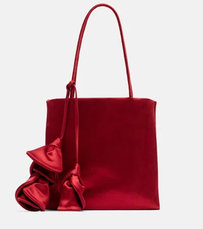 Magda Butrym Julia Satin Shoulder Bag In Red