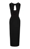 Magda Butrym Keyhole Halter Maxi Dress In Black
