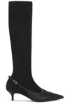 Magda Butrym Buckled Patent-leather Knee Boots In Black