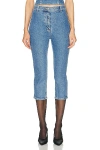 Magda Butrym Cropped High-rise Skinny Jeans In Blue