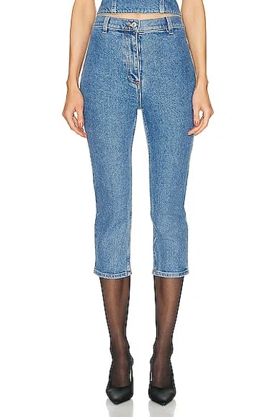 Magda Butrym Cropped High-rise Skinny Jeans In Blue