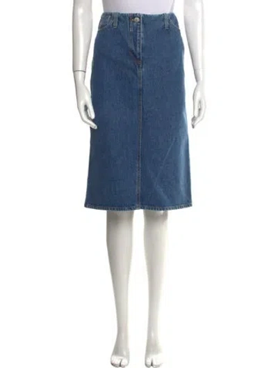 Pre-owned Magda Butrym Knee-length Skirt W/ Tags In Blue