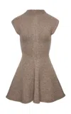 Magda Butrym Knit A-line Mini Dress In Nude