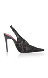 Magda Butrym Knit Cotton Slingback Pumps In Black