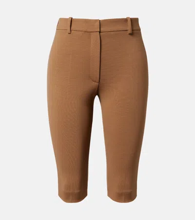 Magda Butrym Knitted Capri Pants In Brown