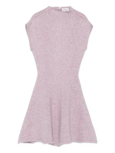Magda Butrym Knitted Flared Day Dress In Pink