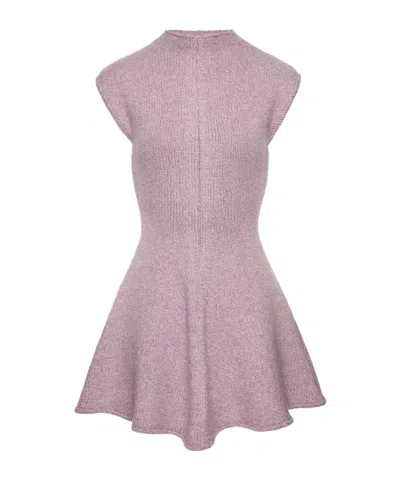 Magda Butrym Knitted Flared Day Dress In Pink