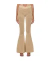 Magda Butrym Knitted Horn Casual Pants In Nude