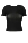 Magda Butrym Black Stretch Mesh Top In Black
