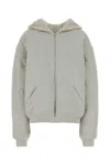 Magda Butrym Oversized Hooded Cotton Sweatshirt Kangaroo Pockets In Gray
