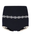 Magda Butrym Geometric-print Ribbed Shorts In Blue