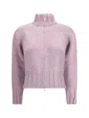 Magda Butrym High-neck Zip-front Cardigan In Multi