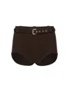 Magda Butrym Belted Ribbed-knit Shorts