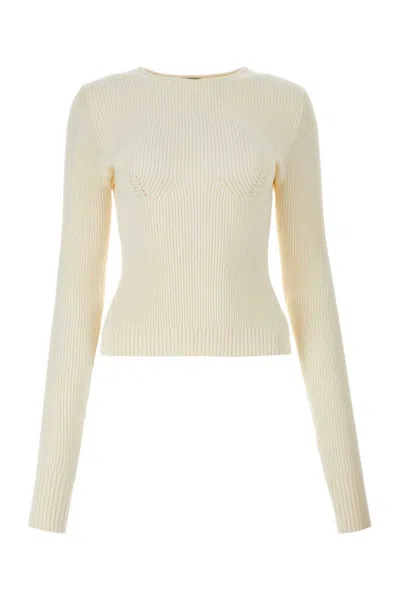 Magda Butrym Pf24 Knitwear 07 Top Cream-36f Nd  Female In Yellow