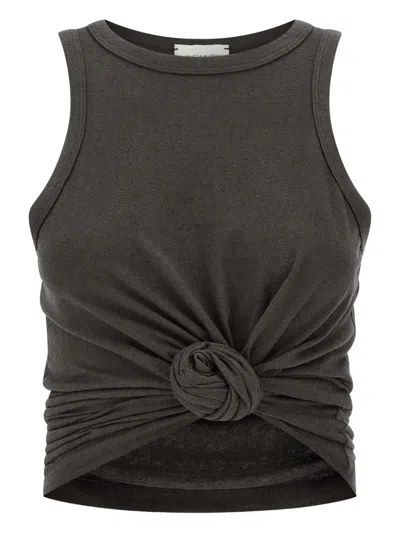 MAGDA BUTRYM KNOT-DETAIL RAW-TEXTURE TANK TOP