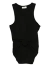 Magda Butrym Knot-detail Tank Top In Black