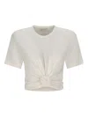 Magda Butrym Knot-detailing T-shirt In Neutral