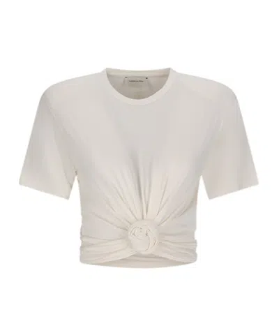 Magda Butrym Tshirt 02 Topwear In Beige Cellulose In White