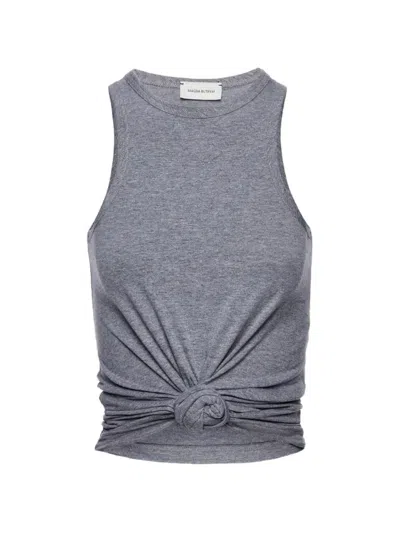 Magda Butrym Knot-detail Tank Top In Gray
