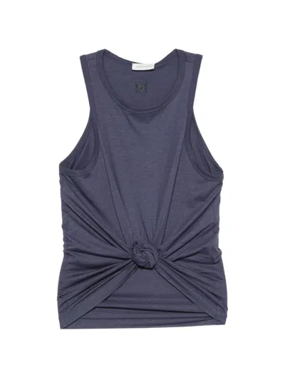 Magda Butrym Knot-detail Tank Top In Blue