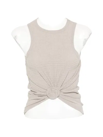 Magda Butrym Knot-detail Tank Top In Neutral
