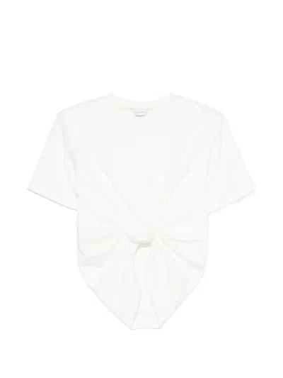 Magda Butrym Knot-detail T-shirt In White