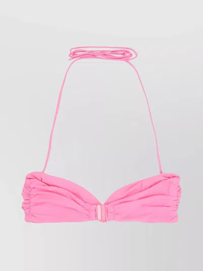 Magda Butrym Knotted Bandeau Top Halter Neck In Pink