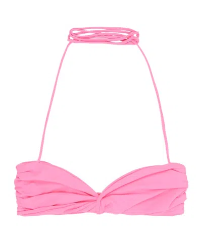 MAGDA BUTRYM MAGDA BUTRYM KNOT DETAILED HALTERNECK BIKINI TOP