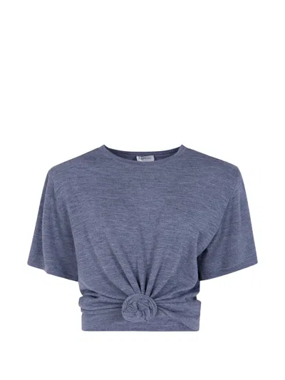 Magda Butrym T-shirt Woman Color Grey In Blue